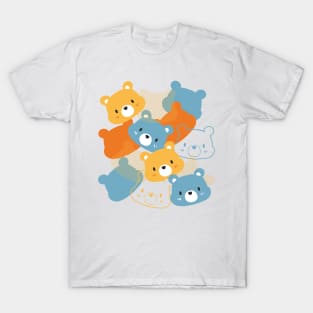 Abstract Cute Bear Cartoon T-Shirt